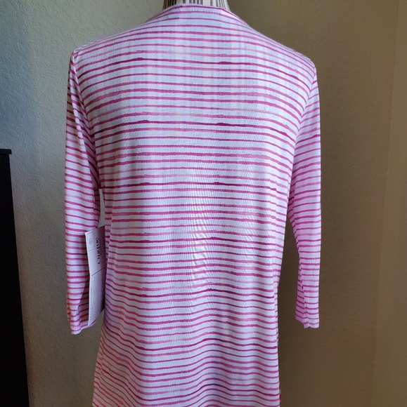 NWT ONQUE CASUAL SIDE TWIST WAIST BLOUSE SZ LP - Picture 4 of 8